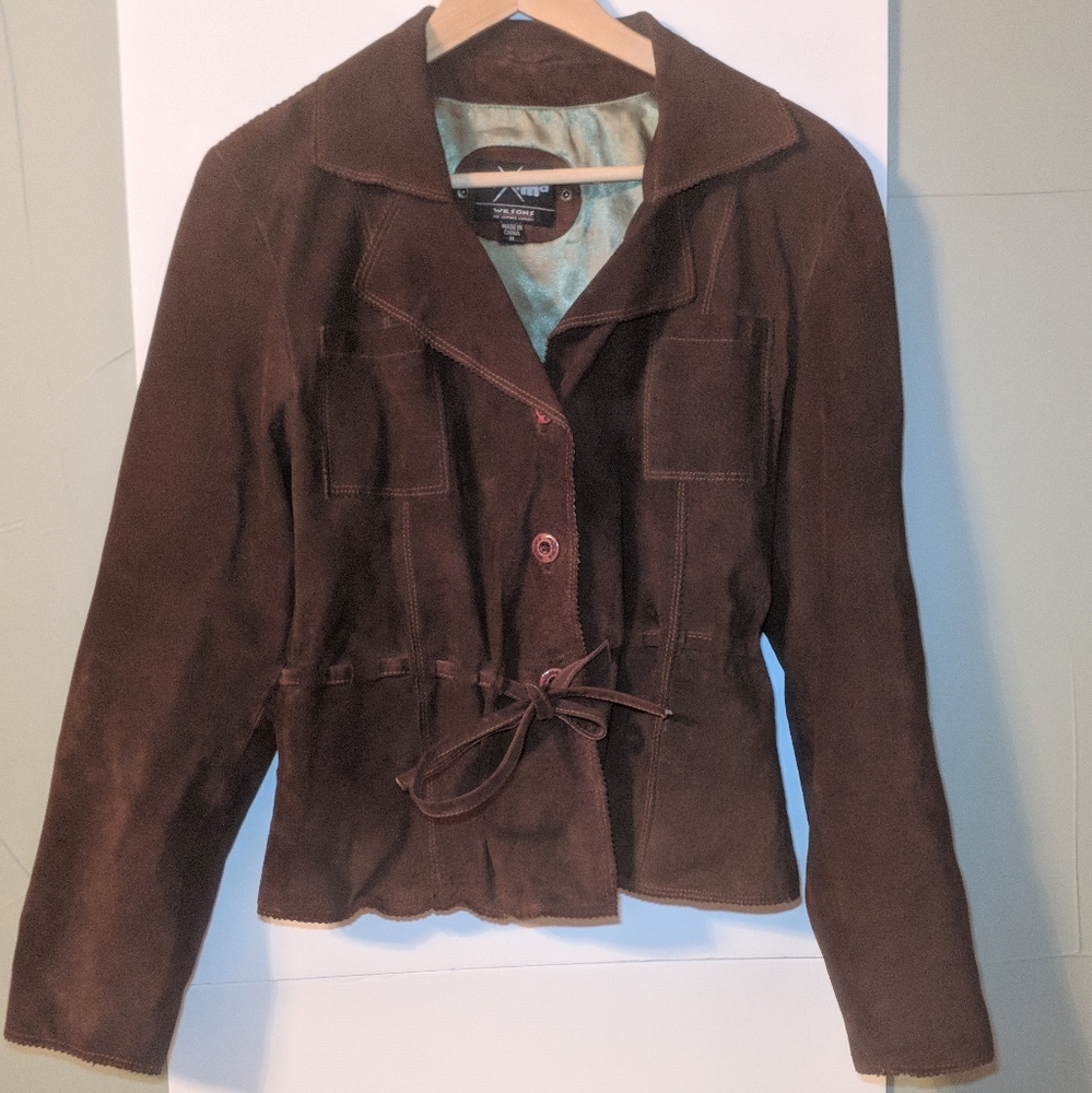 Maxima Wilson Brown Leather Jacket Medium - Picture 2 of 11